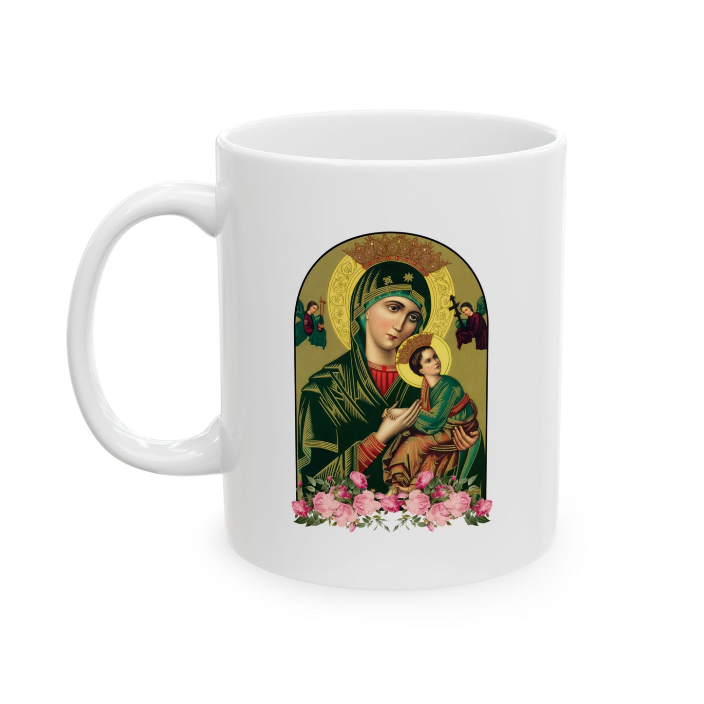 Our Lady of Perpetual Help Ceramic Mug (11oz, 15oz) - Religious gift idea for Catholics - The blessed Virgin Mary